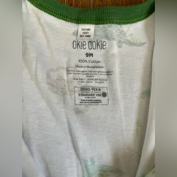 NWOT Okie Dokie 100% Cotton Cross Body Zipper Short Sleeve Romper Size 9 Months - Picture 5 of 7